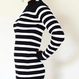 Everlane The Breton Ribbed Cotton Sweater Dress - Size Small